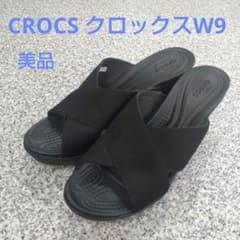 CROCS クロックス レイ2黒 ウェッジソールサンダル W9美品 - メルカリ