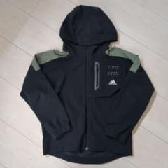 adidas アディダス フード付きパーカー J120 黒/オリーブのサムネイル