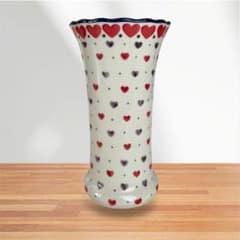 未使用 ポーランド食器 花瓶 ハンドメイド - メルカリ