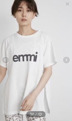 emmi yoga ロゴサスティナTシャツ　白のサムネイル