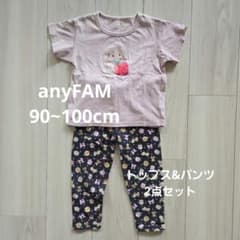 anyFAM ウサギとイチゴのTシャツとパンツセット 90~100cmのサムネイル