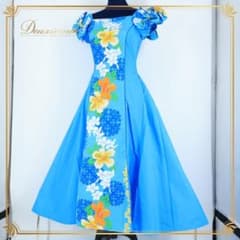 日本製 フラダンス衣装】スカイブルー ALOHA STANDARDS ドレス - メルカリ