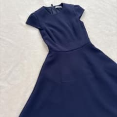 FOXEY NEW YORK 半袖ワンピース ネイビー - メルカリ