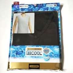 CLOSSHI PREMIUM 超COOL V首スリーブレス 黒 3Lのサムネイル