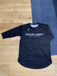 最終値下サッカージャンキーSOCCERJUNKYプラクティスシャツ七分袖黒L美品のサムネイル