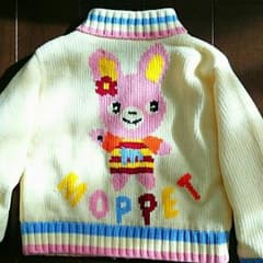 ★90㌢ ブルゾン白 うさぎちゃん♪のサムネイル