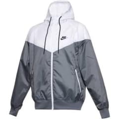 【美品】NIKE ナイキ　ウィンドランナー　ジャケット グレー ホワイト　Mのサムネイル