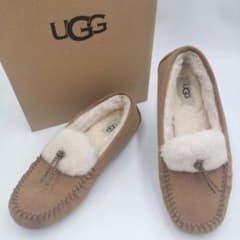 UGG モカシン ムートン スエード 24cm 箱付き ブラウン - メルカリ