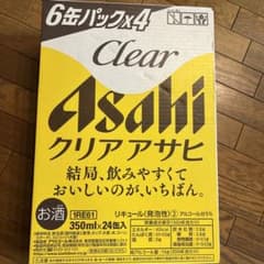 クリアアサヒ　350ml 24缶入りのサムネイル