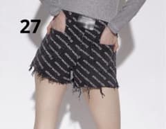 alexanderwang ロゴ デニムショートパンツ 27 - メルカリ