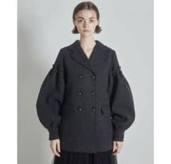 volume wool tailored coat charcoal grayのサムネイル