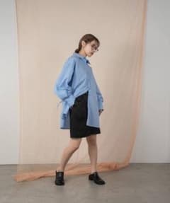 amiur back drawstring smooth shirtのサムネイル