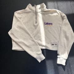 【値下げ】NBA Lakers ハーフジップ スウェット トレーナーのサムネイル