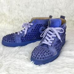 良品】クリスチャンルブタン スニーカー ハイカット スパイク スエード