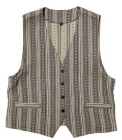 80s vintage vest ストライプ　ベスト　柄　ベストのサムネイル