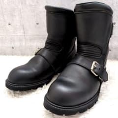 【極美品】カドヤ　ブラックアンクル　ライディングブーツ　レザー　ベルト　25cm 極美品】カドヤ ブラックアンクル ライディングブーツ レザー ベルト