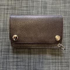 ハンドメイド ミドルトラッカーウォレット ブラウン レザー 財布 三層