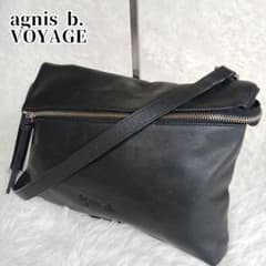 ​美品✨ アニエスベー ボヤージュ ショルダーバッグ 本革 レザー ロゴ 型押しのサムネイル