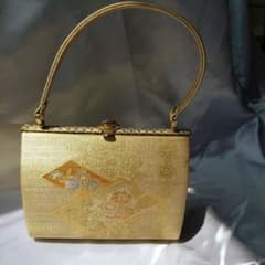 和装用バッグ ゴールド 花柄 金糸　逸品　七五三お母様用のサムネイル