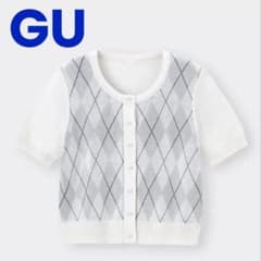 GU アーガイルクロップドカーディガンのサムネイル