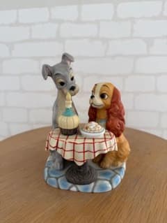 わんわん物語 レディ&トランプ陶器置物 - メルカリ