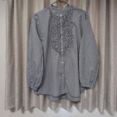 ストライプ刺繍入り長袖シャツのサムネイル