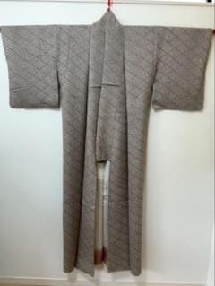 ★みなも様専用★グレー 小紋 多色波模様　着物のサムネイル