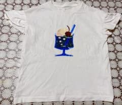 GU クリームソーダ柄のリバーシブルスパンコールの半袖Tシャツ　130サイズのサムネイル