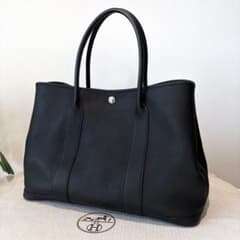 極美品 HERMES ガーデンパーティ PM ネゴンダ ブラック 黒 - メルカリ