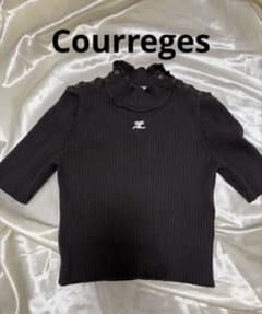 courreges クレージュ 半袖リブニット クロップド丈 - メルカリ