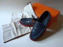 HERMES ギヨーム　メンズローファー　ブラック　サイズ42のサムネイル