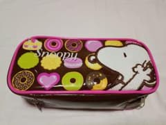 Snoopy ポーチ ドーナツ柄 ブラウンのサムネイル