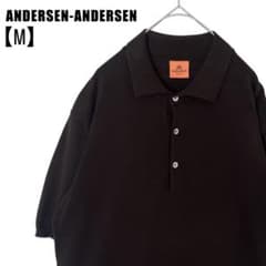 【美品】アンデルセンアンデルセン M ポロシャツ サマーニット イタリア製 濃茶 美品】アンデルセンアンデルセン M ポロシャツ サマーニット