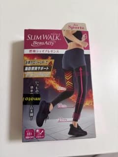 SLIM WALK BeauActy 燃焼シェイプレギンス S-M ブラックのサムネイル