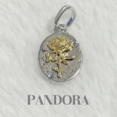 PANDORA パンドラ ローズ チャーム シルバー ゴールドS928のサムネイル