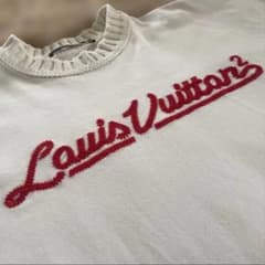 LOUIS VUITTON ☆ロゴエンブロイダリーニットモックネックTシャツXS