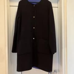 GERARD DAREL ネイビーロングコート ボタン付き - メルカリ