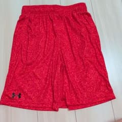 UNDER ARMOUR キッズ ハーフパンツ YXL 160 赤 - 5