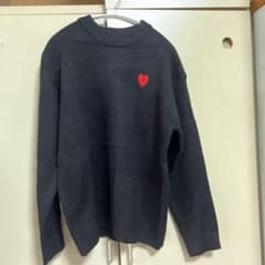 黒のハート刺繍ニットセーター XSのサムネイル
