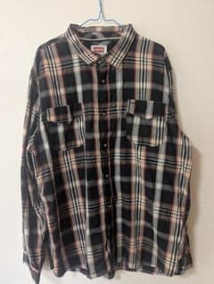 【リーバイス】白タブ 長袖チェックワークシャツ XXLARGE ゆるだぼのサムネイル