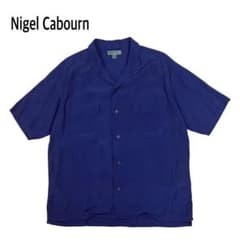 Nigel Cabourn オープンカラー レーヨン シャツ ネイビー 48 - メルカリ