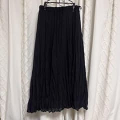 ロングスカート ブラック ワッシャー加工のサムネイル