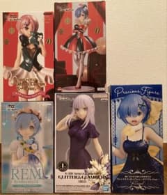 Re:ゼロ フィギュア 5体セット ラム レム エミリア