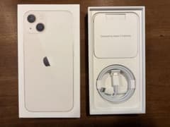 空箱・付属品付】iPhone 13 スターライト256GB 化粧箱 ケーブル - メルカリ