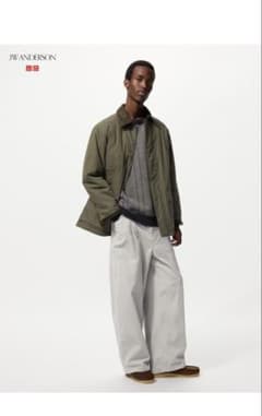 UNIQLO JWANDERSONコーデュロイ ワイドパンツ グレー25即完品のサムネイル