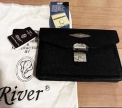 新品タグ袋付】River エイ革 セカンドバッグ スティングレイ 