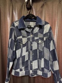 HUF チェック柄 デニムジャケット M