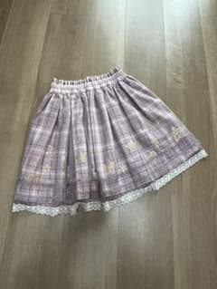axes femme KIDS パープル　チェック柄スカート 120のサムネイル