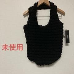 バッグ　ワッフル　ブラック　黒　タグ付き未使用