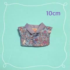 10cmぬいぐるみ服　クラシカルプリント柄(パープル系)のサムネイル